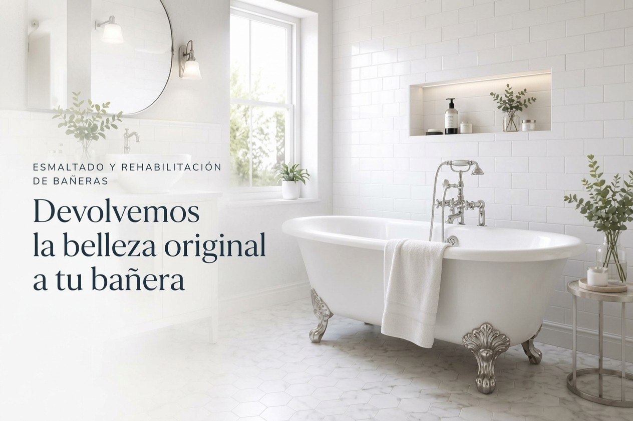 Bañera blanca esmaltada: devolvemos la belleza original a tu bañera — Manza Esmalta