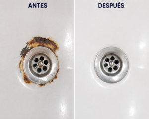 Renovación de lavabos por corrosión y óxido